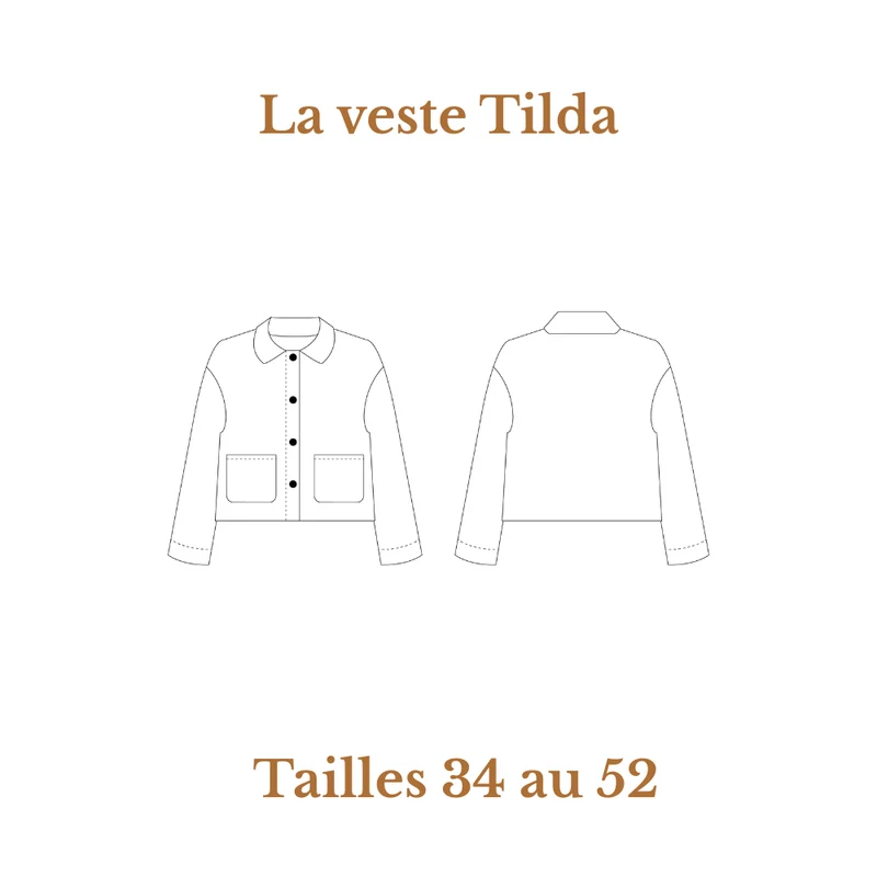 PATRON DE COUTURE PDF | Veste Tilda | Cha’Coud | FRANÇAIS SEULEMENT