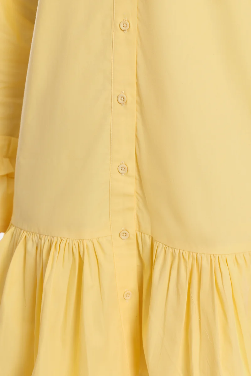 Elarae|100% Cotton Ruffle Mini Dress