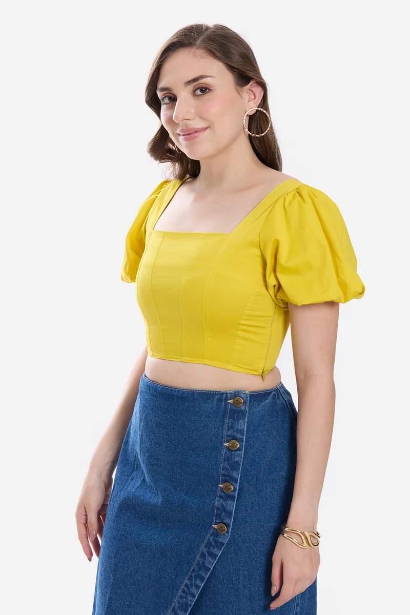 Joey|100% Cotton Corset Crop Top