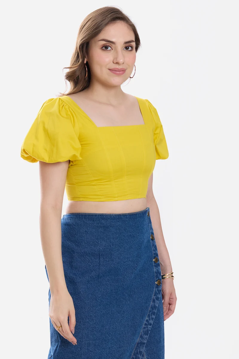 Joey|100% Cotton Corset Crop Top