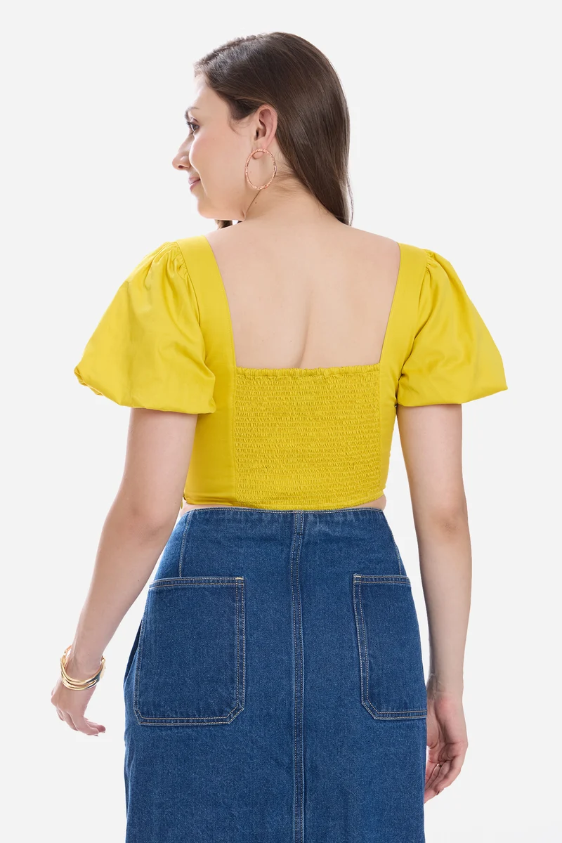 Joey|100% Cotton Corset Crop Top