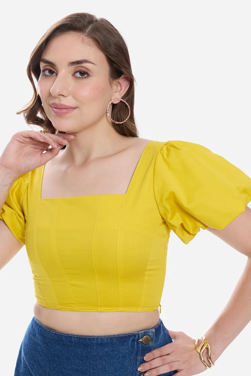 Joey|100% Cotton Corset Crop Top