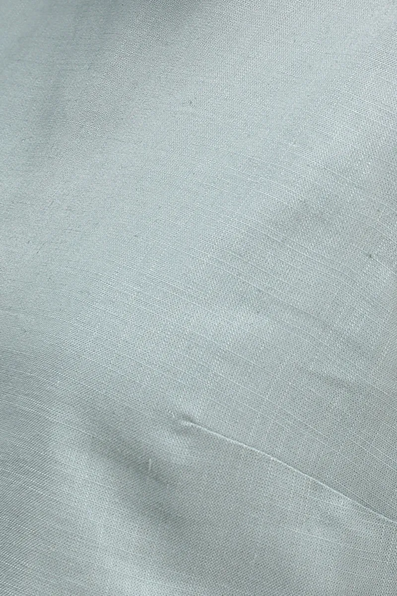 Hadia|Linen Solid Crop Top