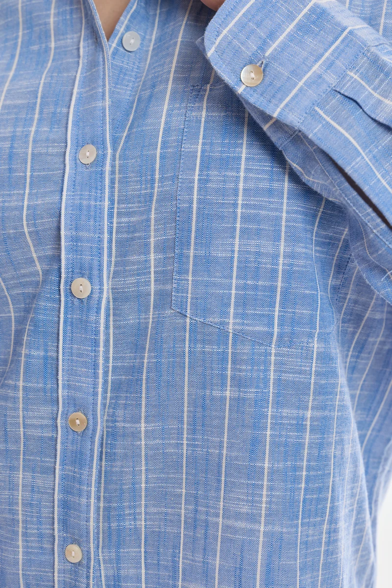 Catriona|100% Cotton Relaxed Button-Down Shirt