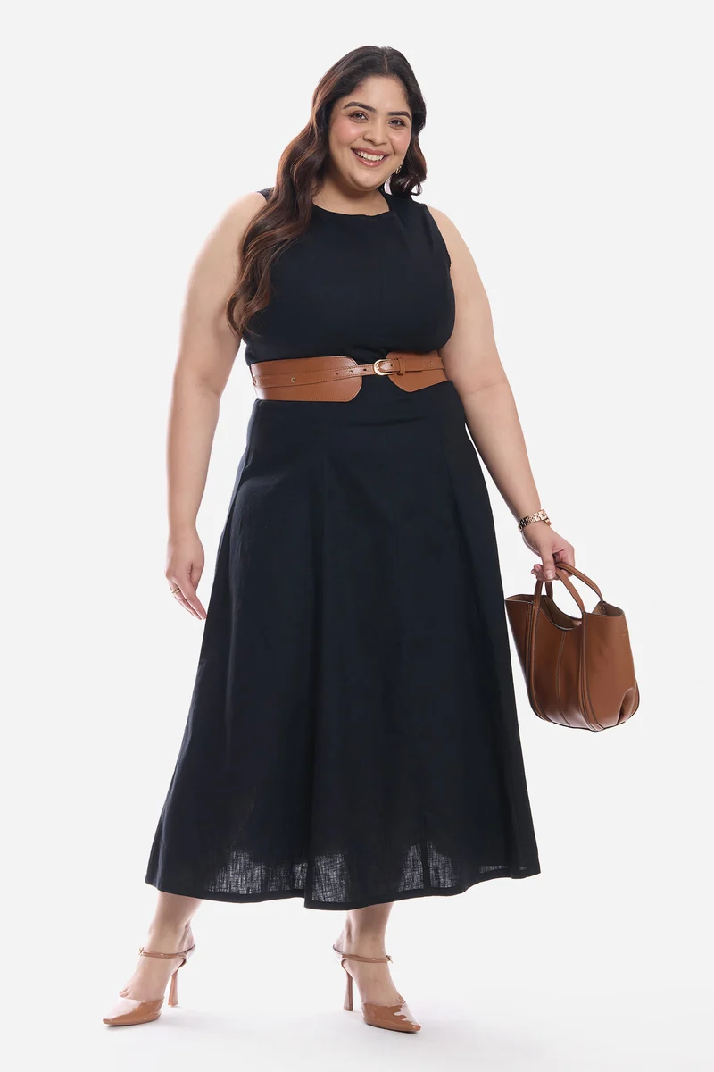Aylen|Cotton Aline Dress With Fitted Body