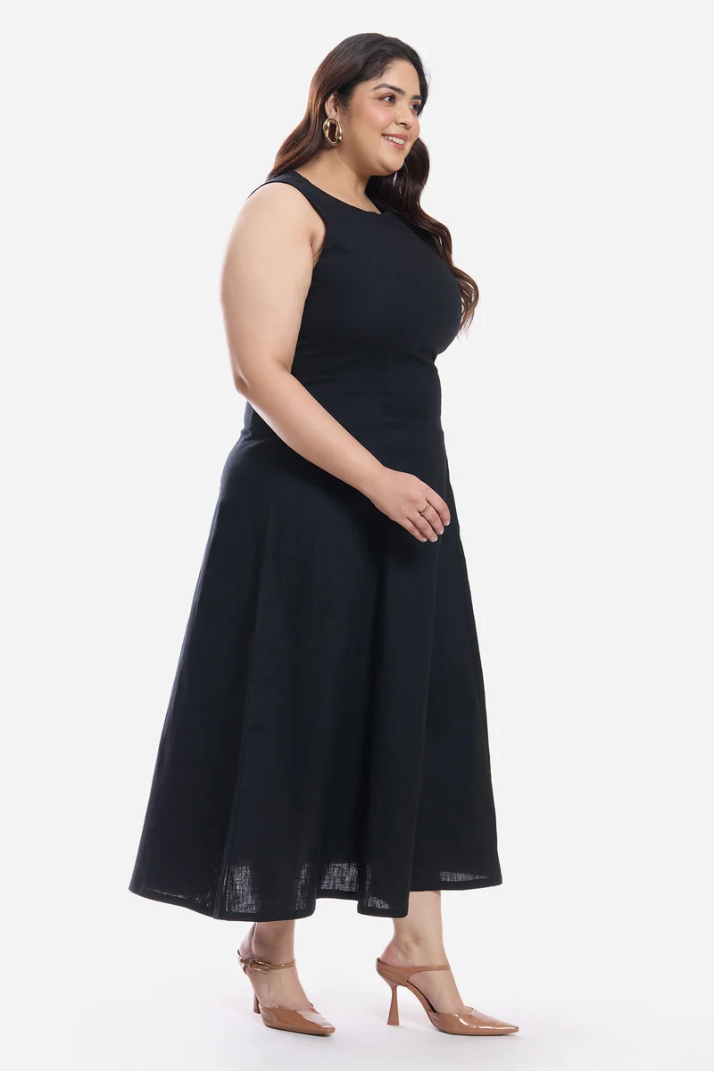 Aylen|Cotton Aline Dress With Fitted Body
