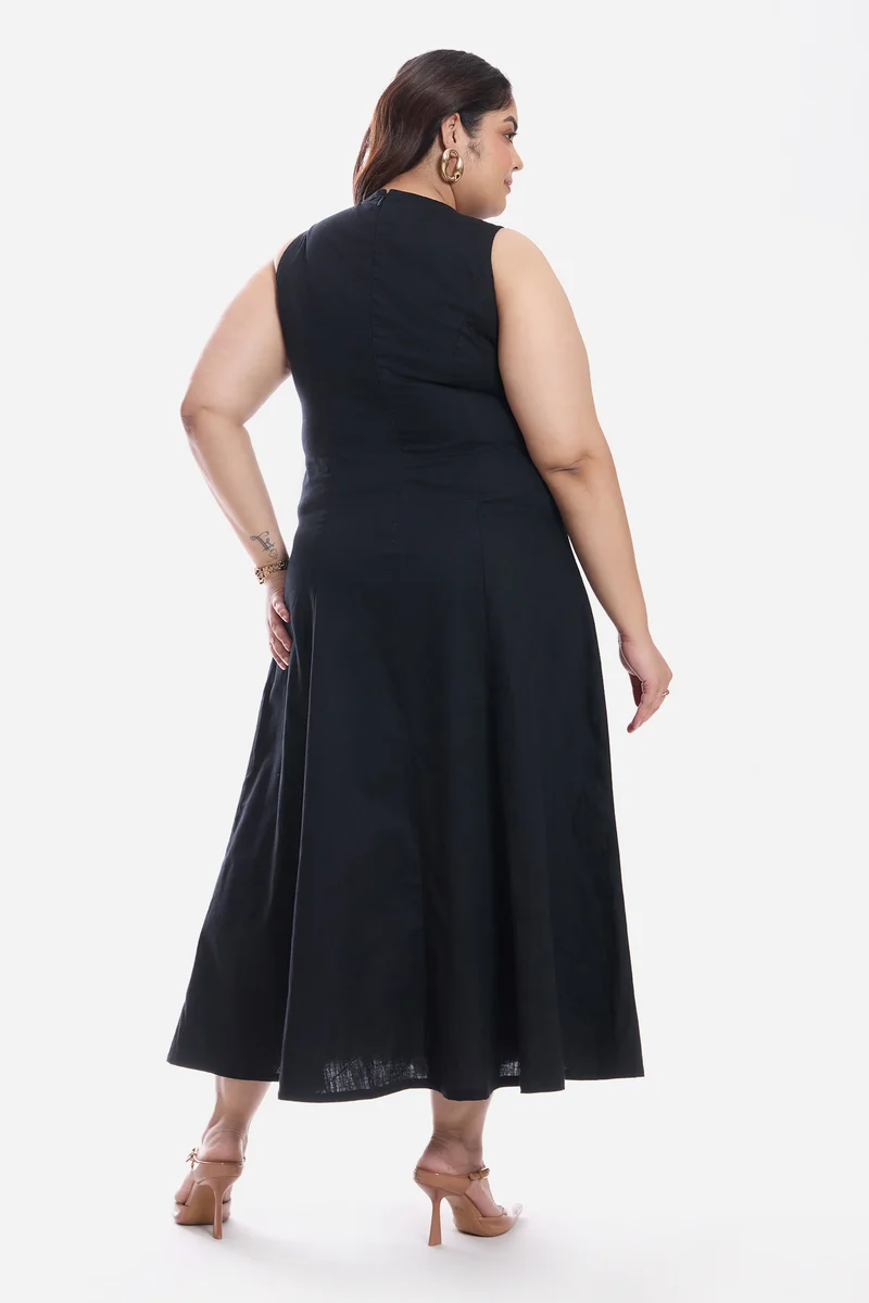 Aylen|Cotton Aline Dress With Fitted Body