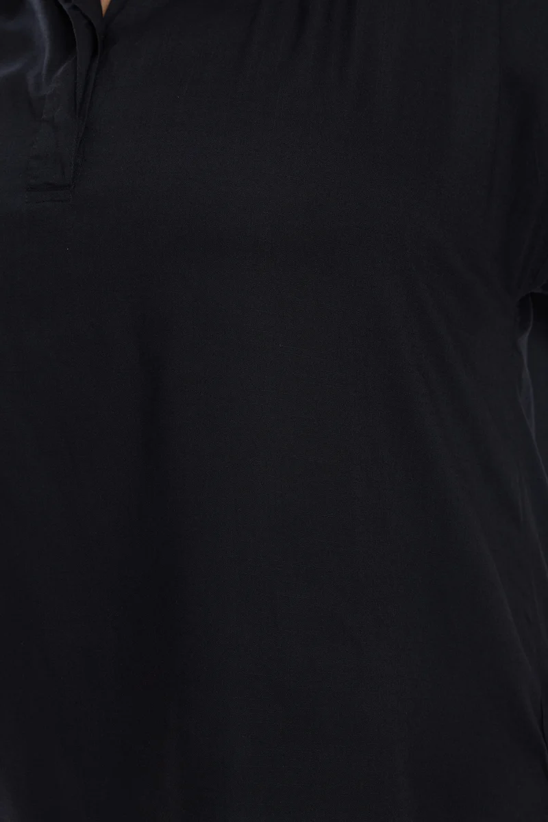 Baani|Viscose Popover Oversized Shirt