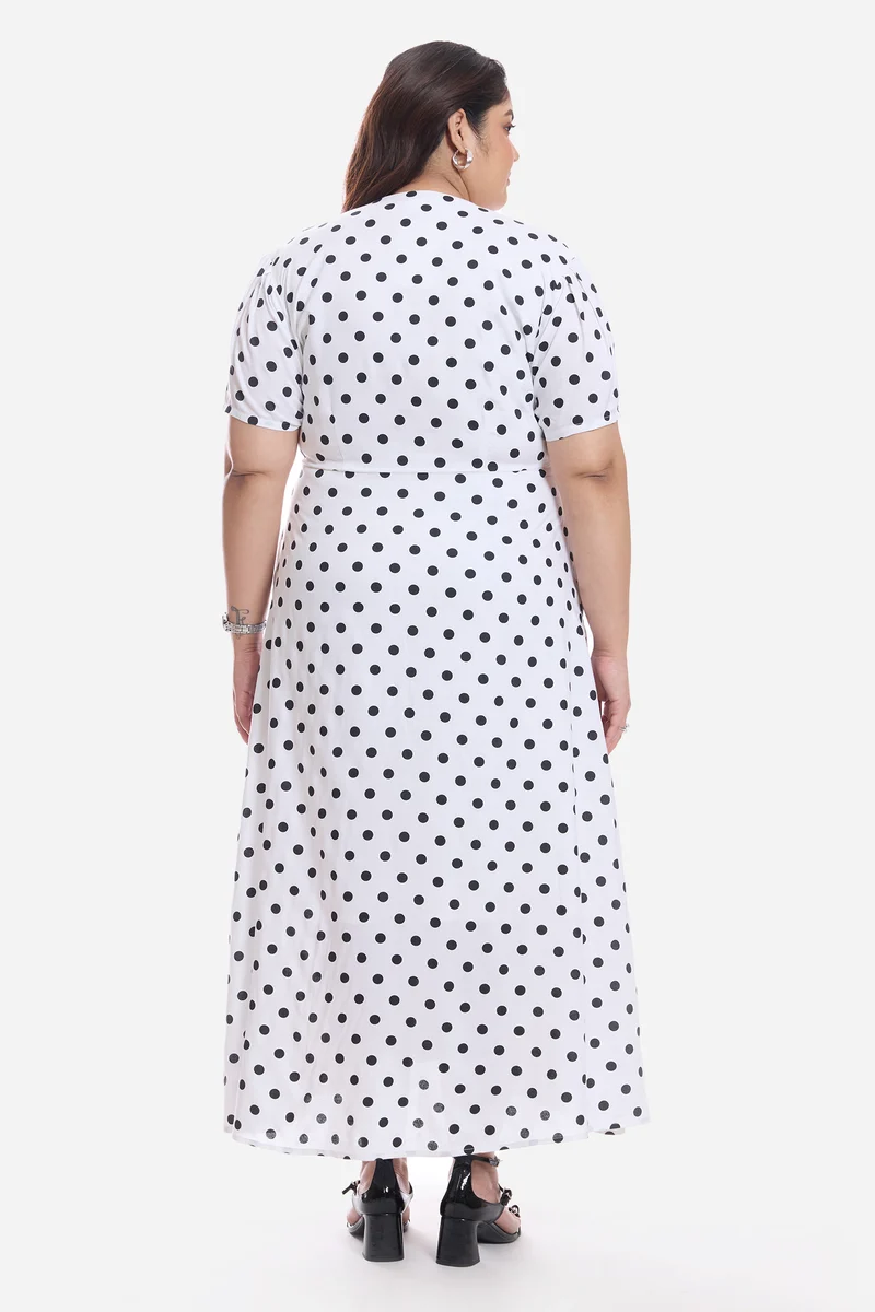 Asami|Viscose V Neck Midi Shirt Dress