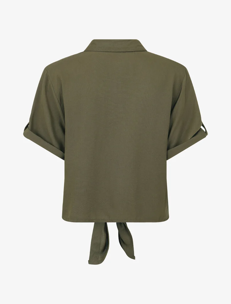 Ensemble top à nouer et pantalon - Kaki