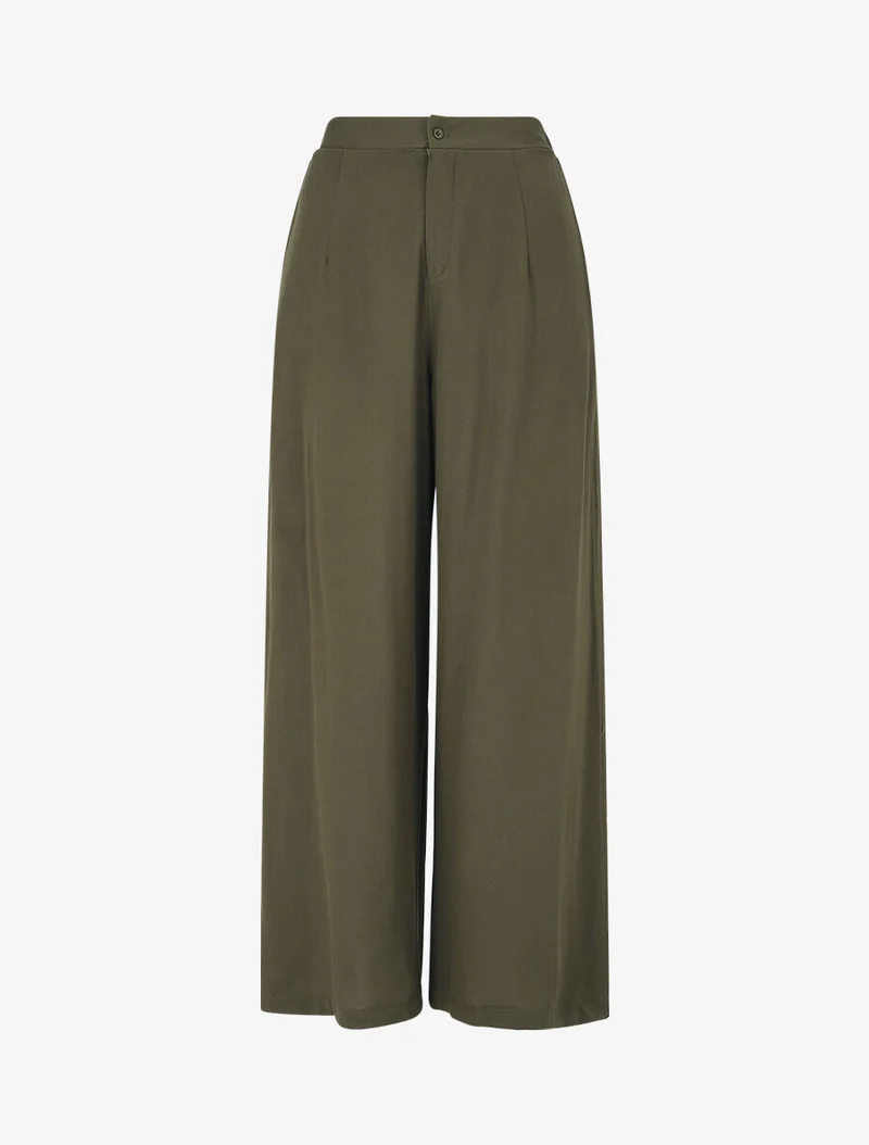 Ensemble top à nouer et pantalon - Kaki