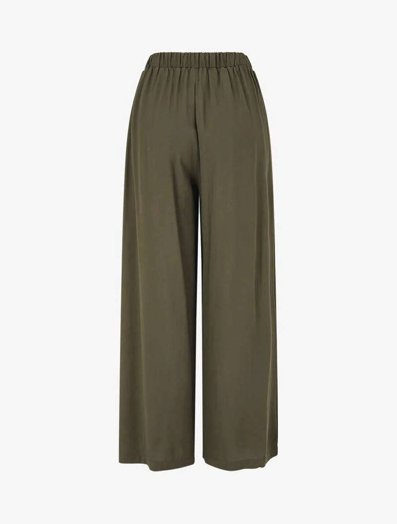 Ensemble top à nouer et pantalon - Kaki