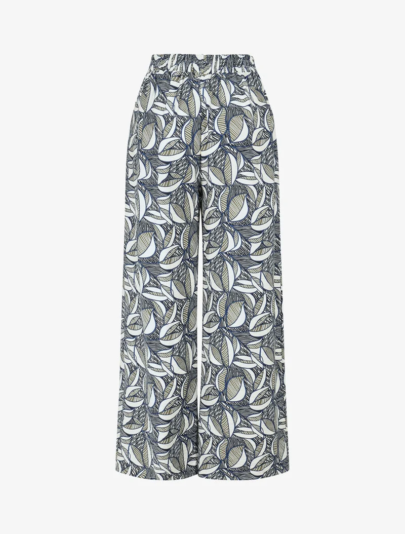 Ensemble top sans manches et pantalon imprimé wax - Marine