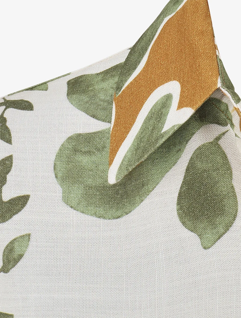Ensemble chemise et pantalon imprimé floral - Vert