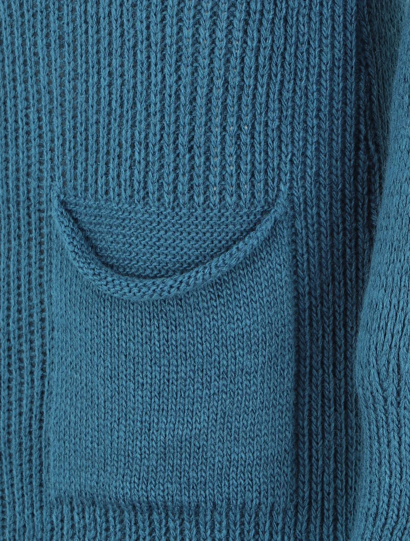 Robe pull à col montant - Bleu
