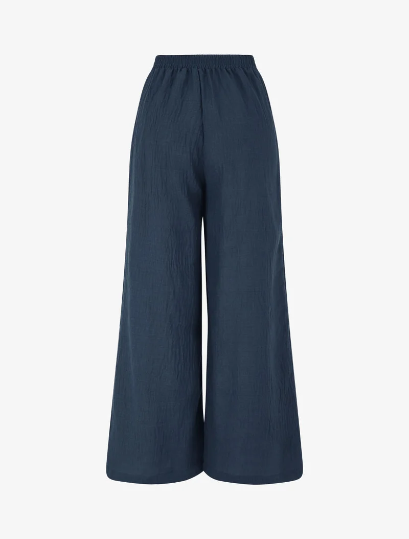 Ensemble top sans manches et pantalon - Bleu pétrole