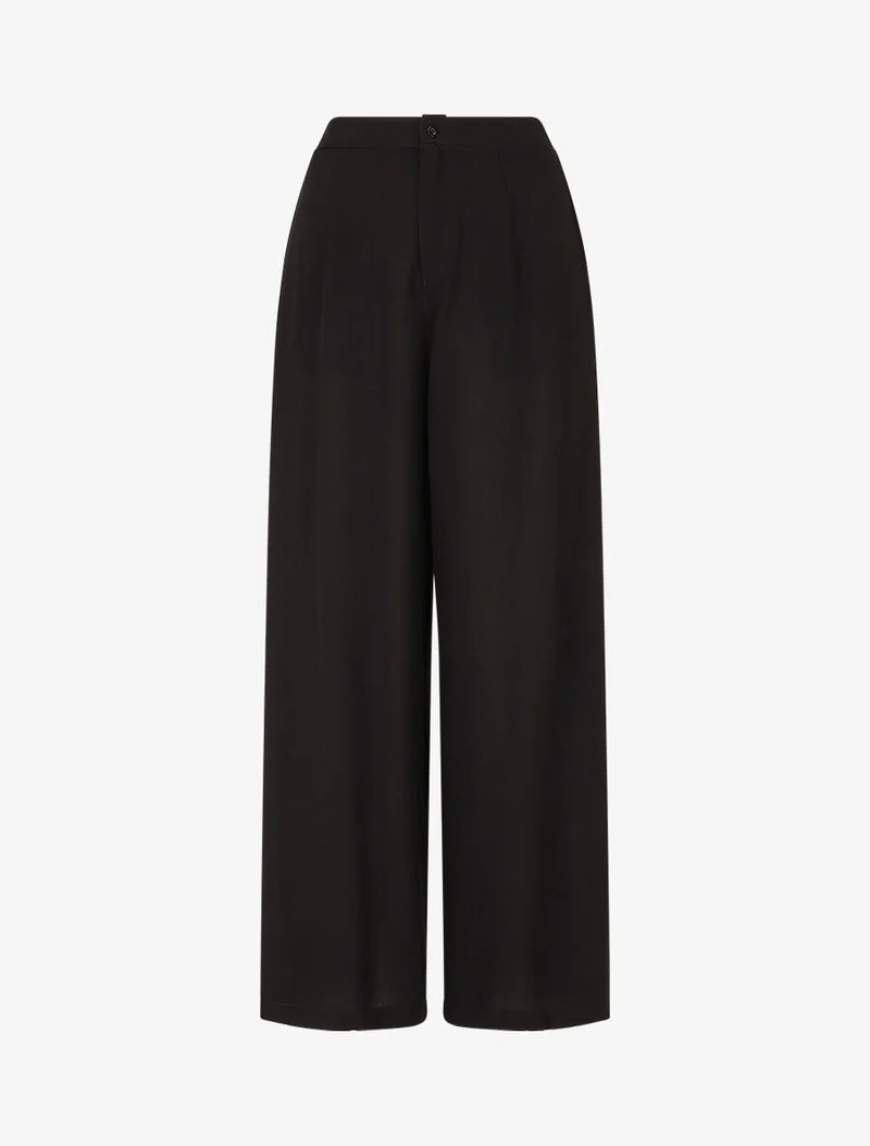 Ensemble top à nouer et pantalon - Noir