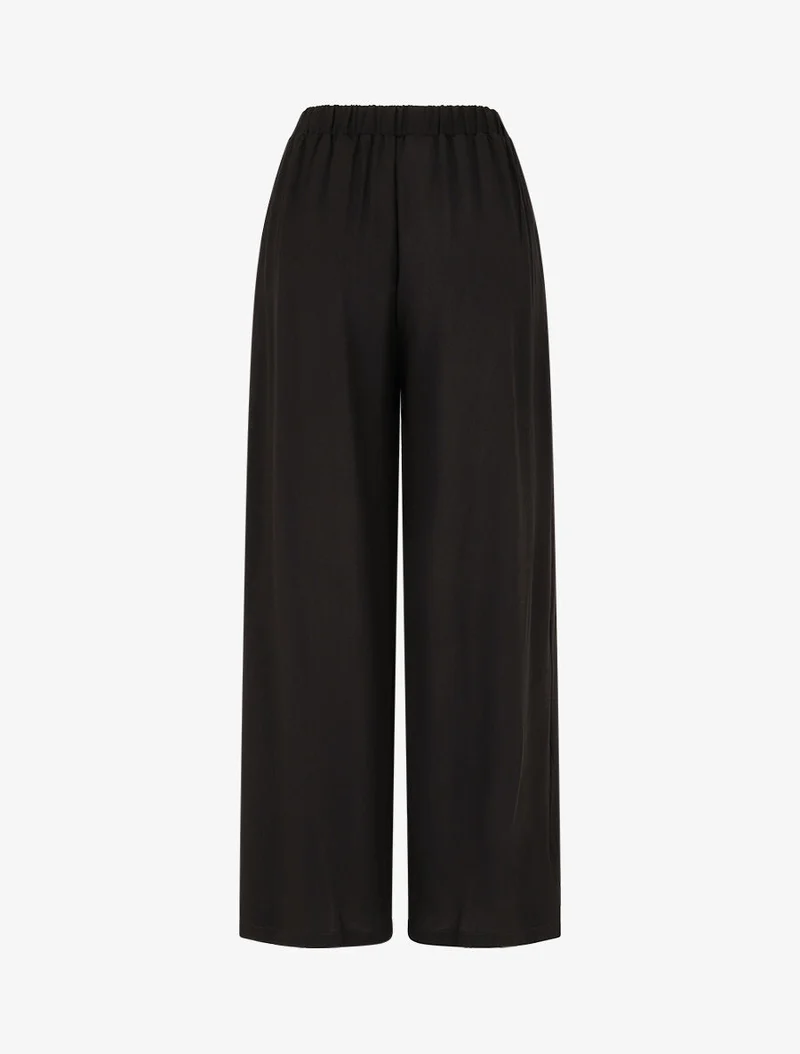 Ensemble top à nouer et pantalon - Noir