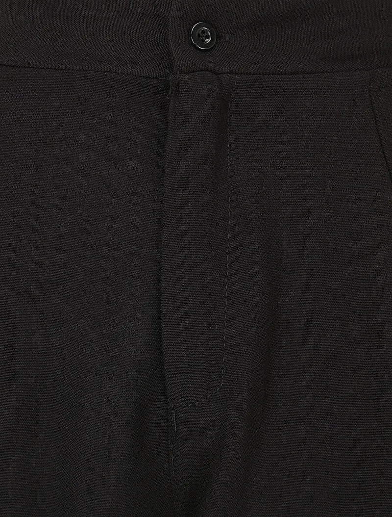 Ensemble top à nouer et pantalon - Noir