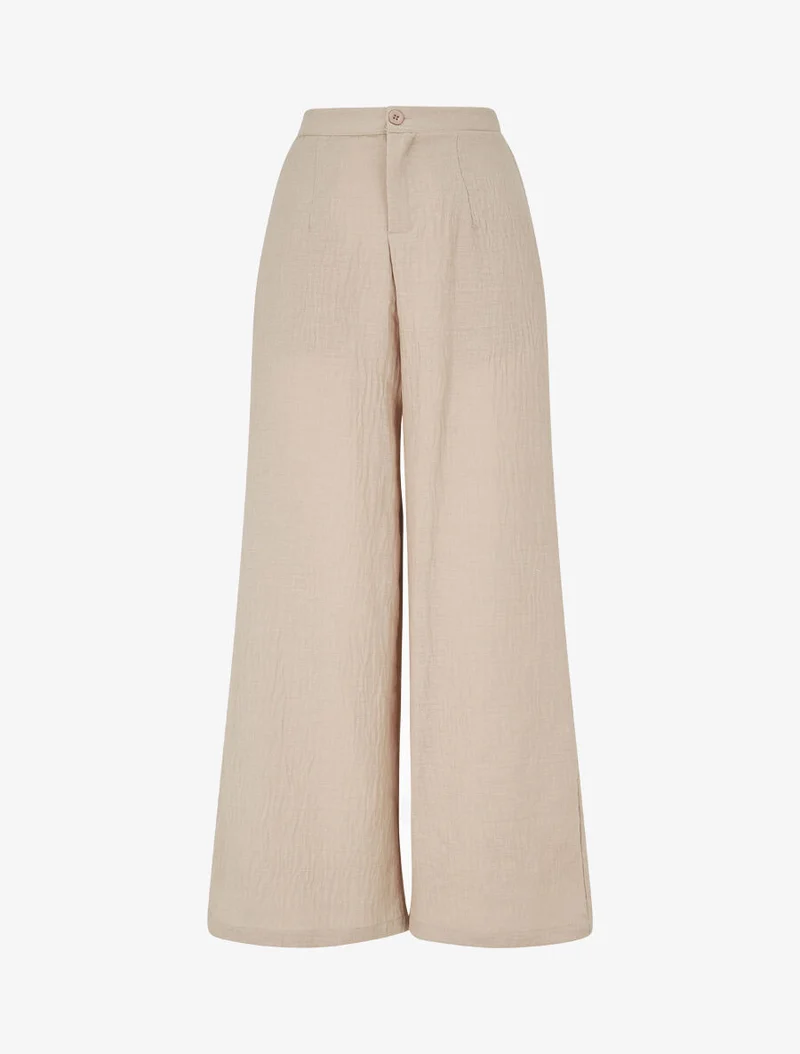 Ensemble top sans manches et pantalon - Beige
