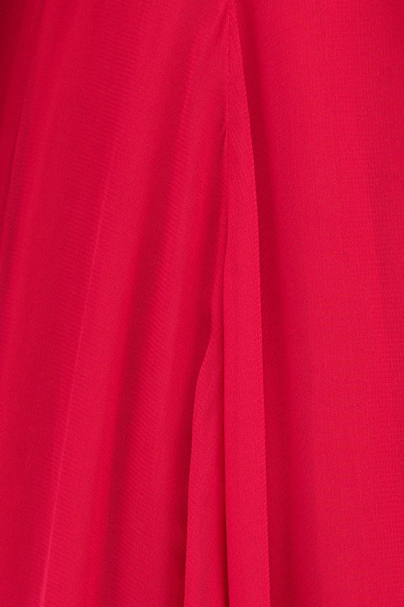 Alak|100% Viscose Fit And Flare Maxi Dress