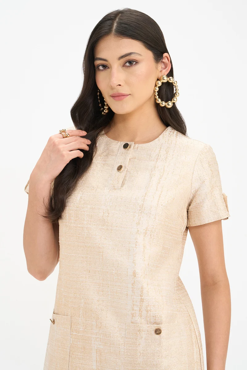 Warlika|100% Viscose Mini Dress