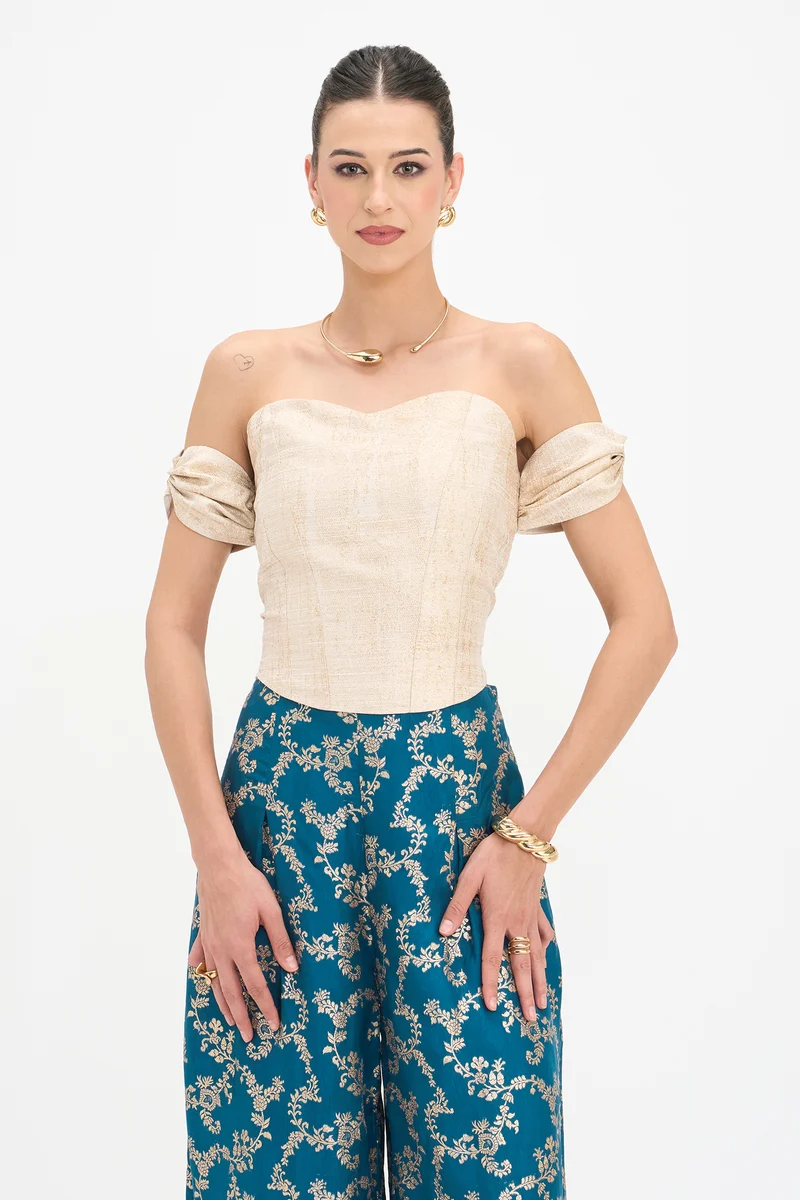 Mridula|100% Viscose Corset Crop Top