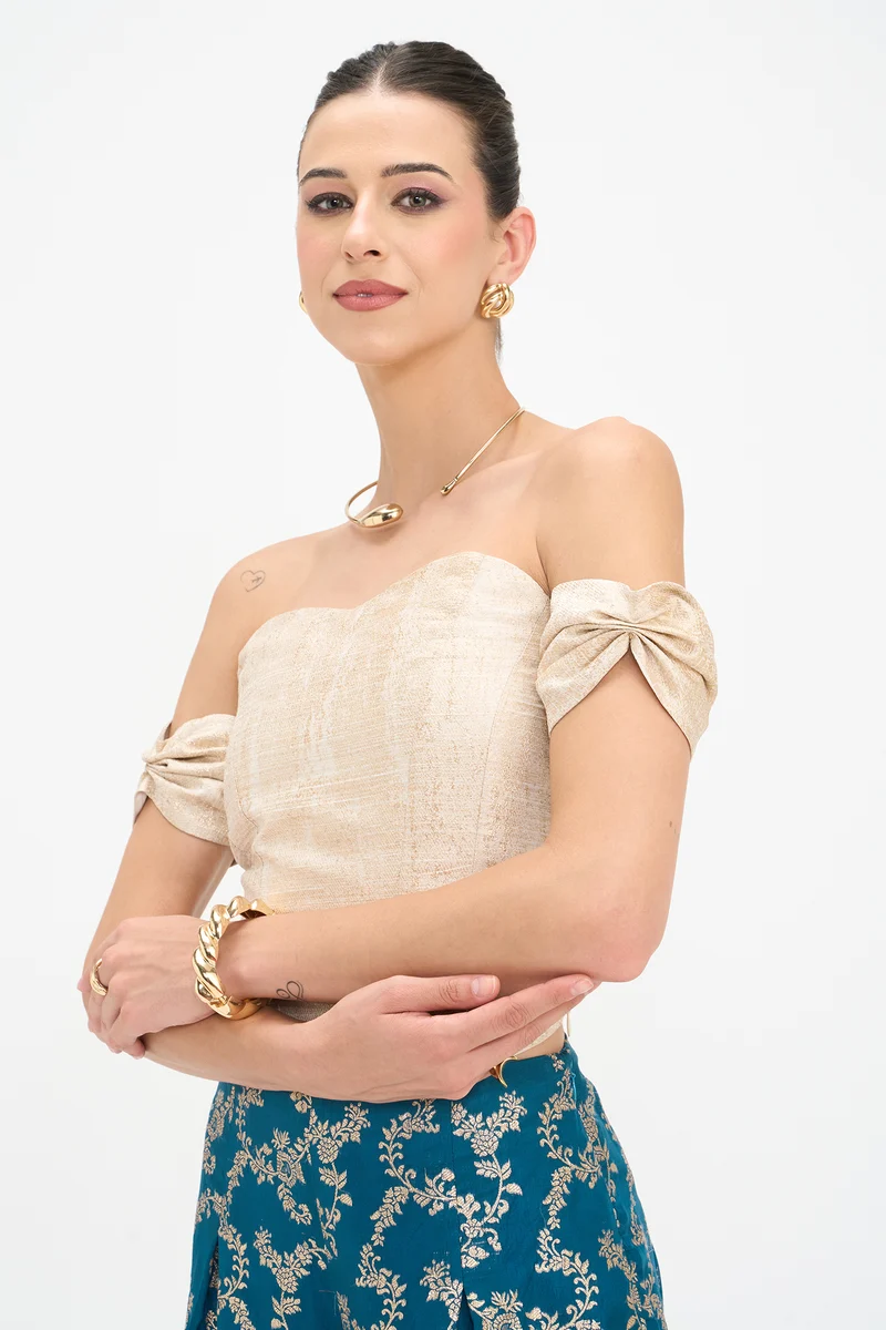 Mridula|100% Viscose Corset Crop Top