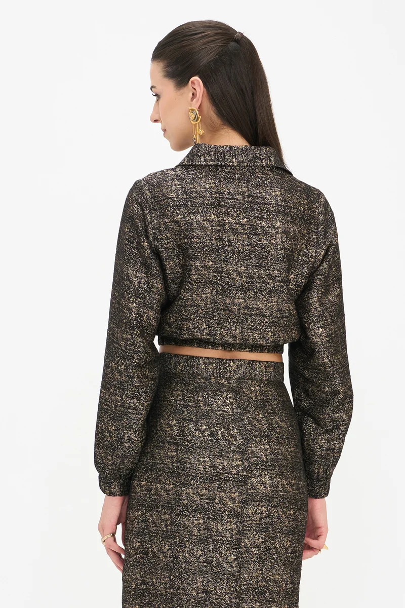 Tanu Jacket|100% Viscose Crop Bomber Jacket