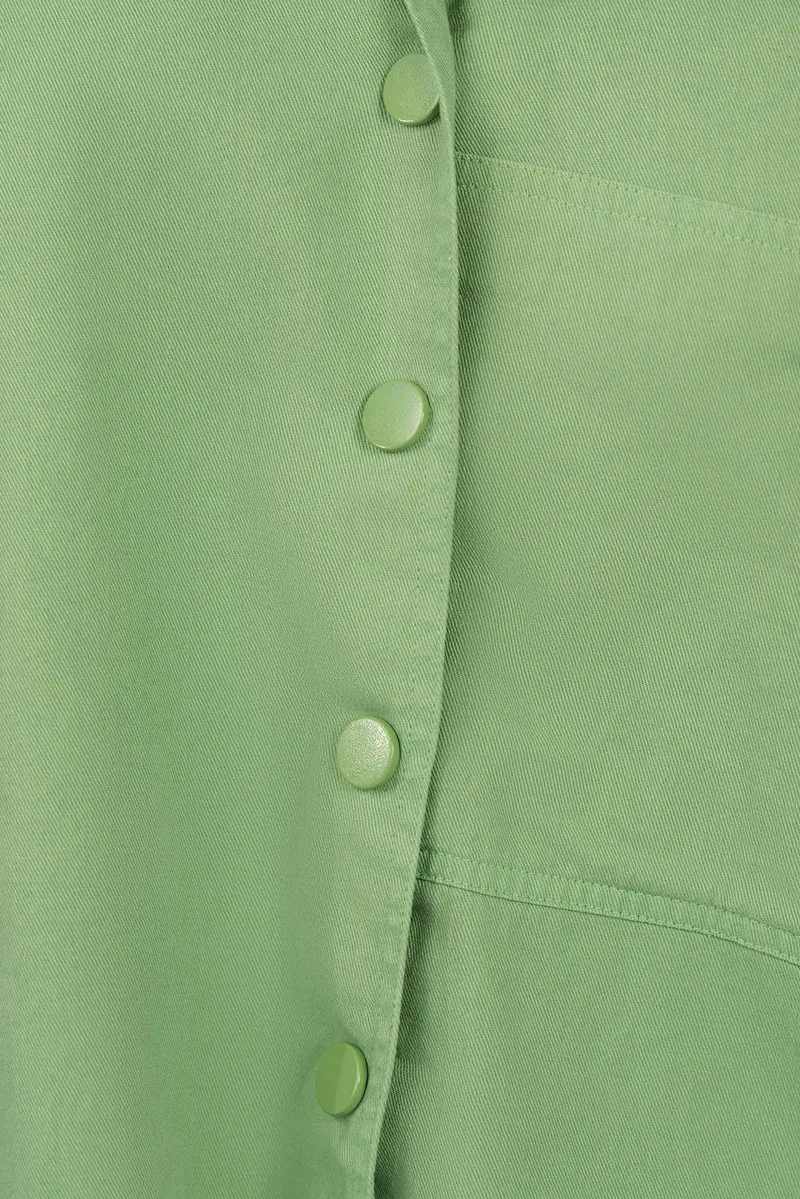 Lita|100% Cotton Relaxed Fit Wide Pocket Shirt