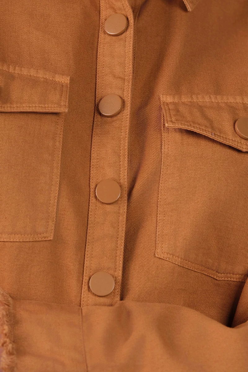 Iara|100% Cotton Flap Pocket Shirt
