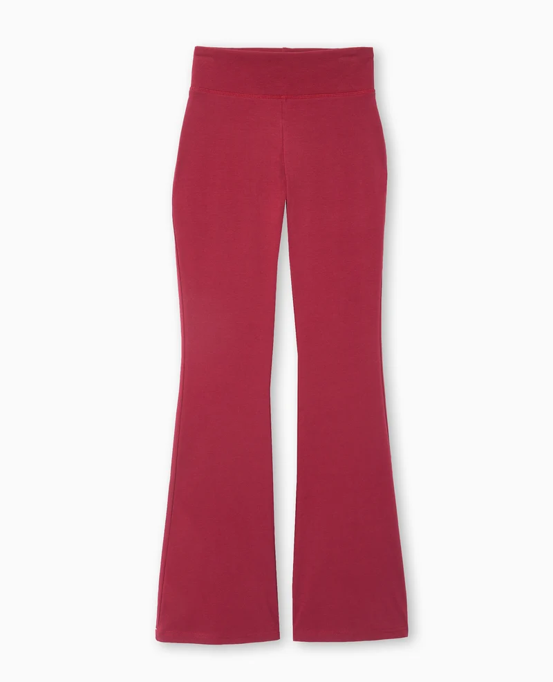 Pantalon flare en maille extensible