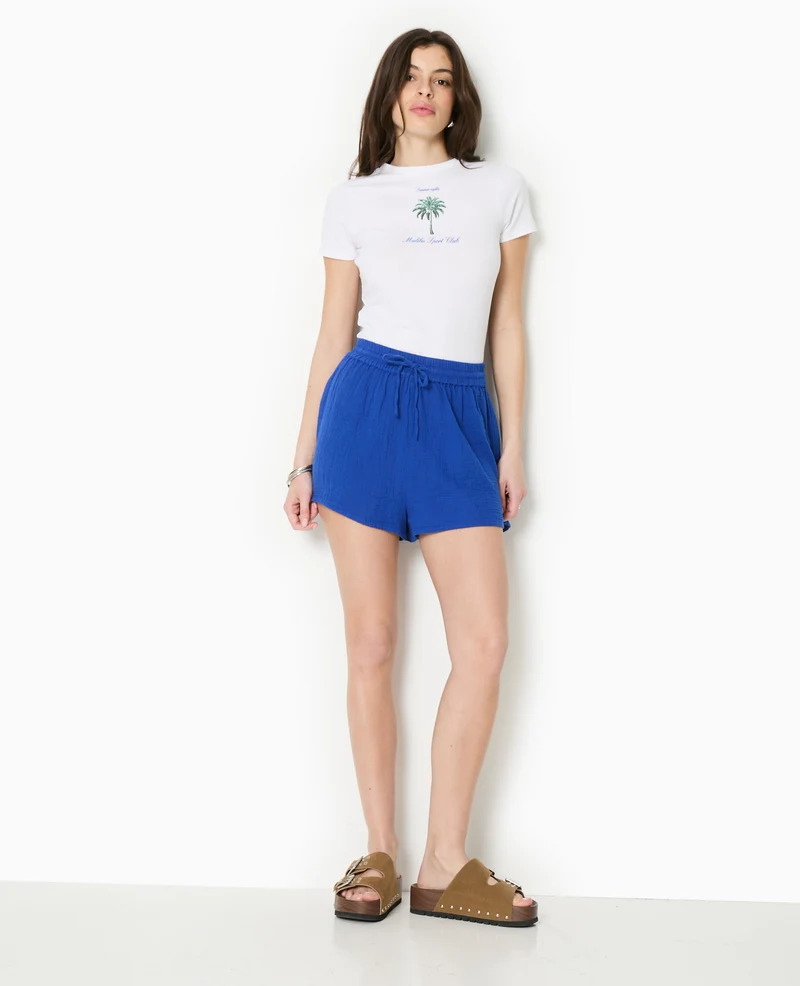 T-shirt ajusté avec print