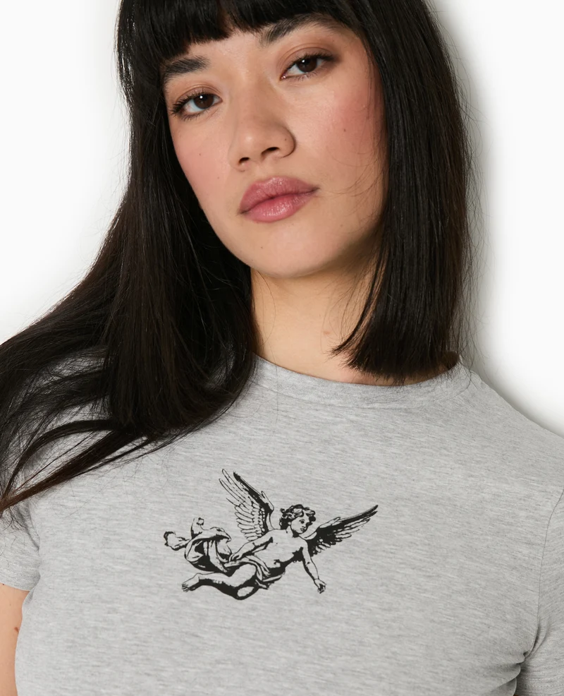 T-shirt ajusté avec print