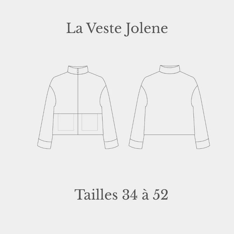 Patron de couture PDF | La Veste Jolene | Cha'Coud | Français Uniquement