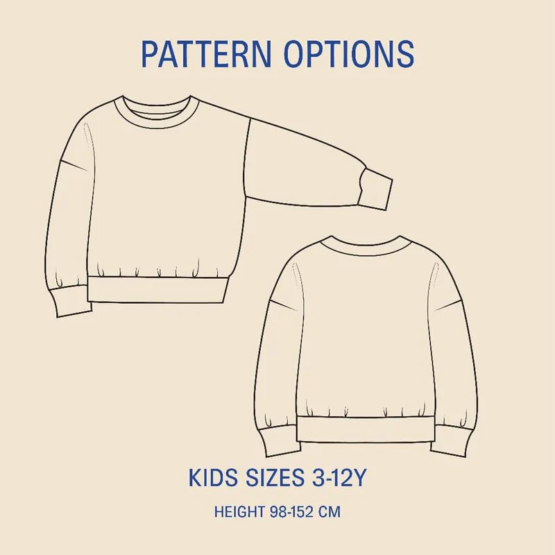 Patron de couture PDF | Pull James pour enfant | Wardrobe by Me