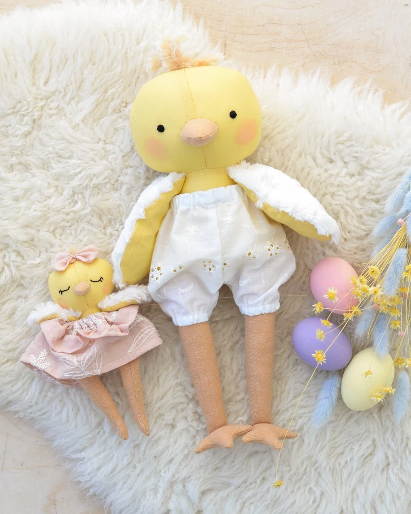 Patron de couture PDF | Mini-poussin + lit œuf de Pâques | Mes Petites Lunes