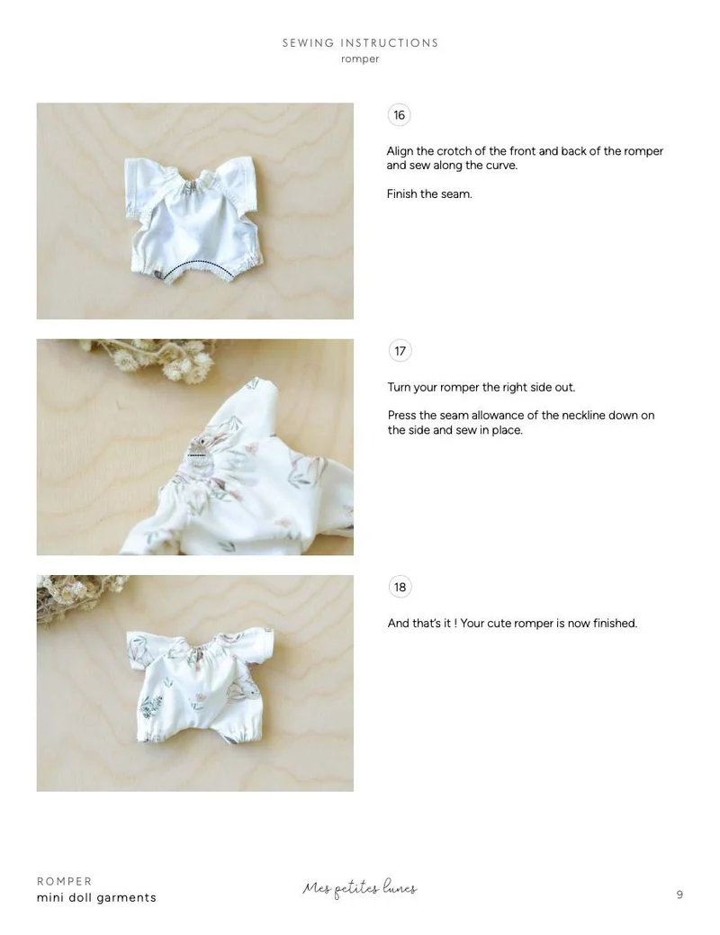 Patron de Couture PDF | Peluche Lapin + Lit Carotte | Mes Petites Lunes