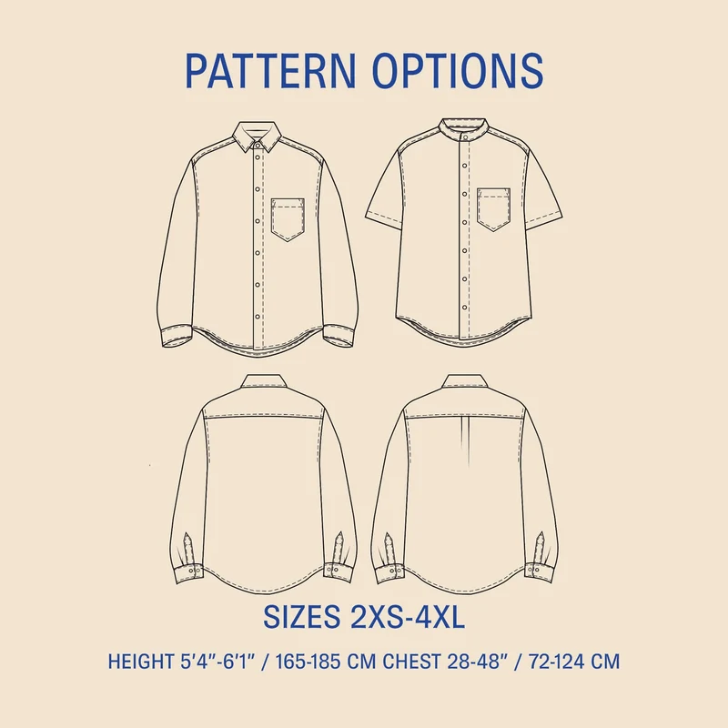 Patron de couture PDF | Chemise Jensen | Wardrobe by Me