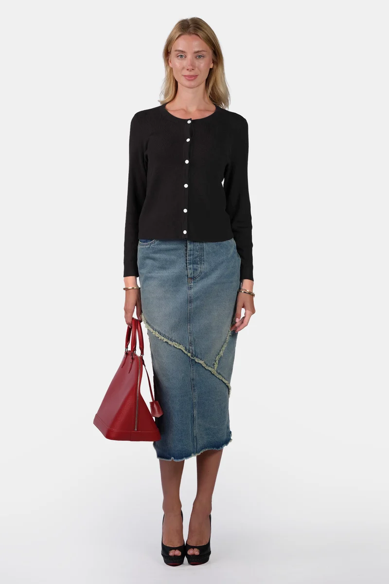 Ariey|Viscose Button Down Knit Cardigan