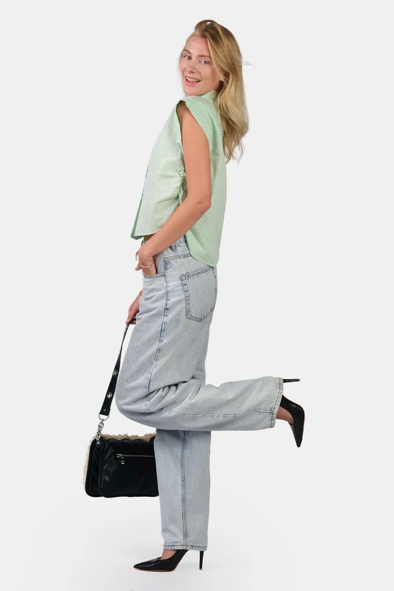 Rova|100% Cotton Ruched Shirt