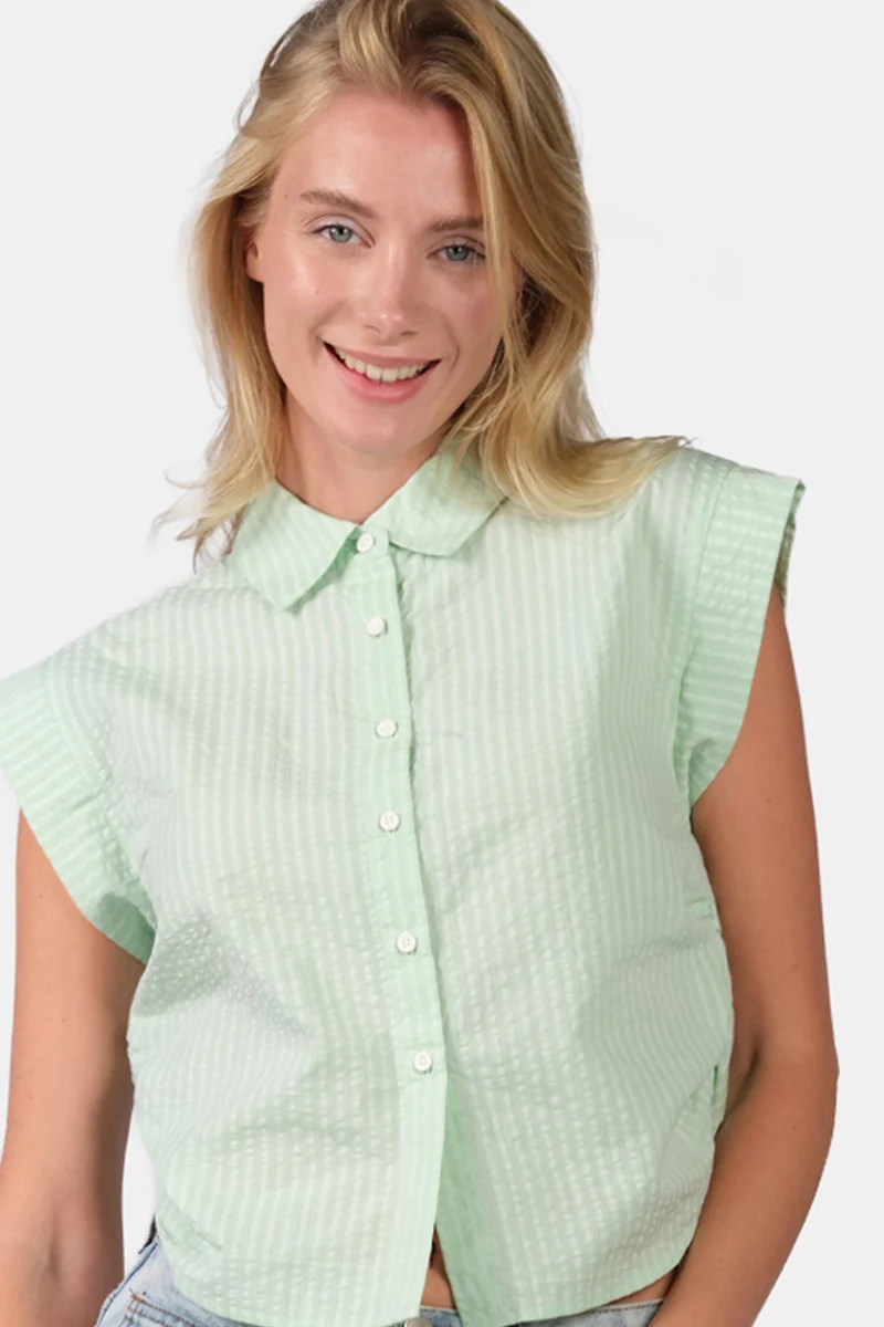 Rova|100% Cotton Ruched Shirt