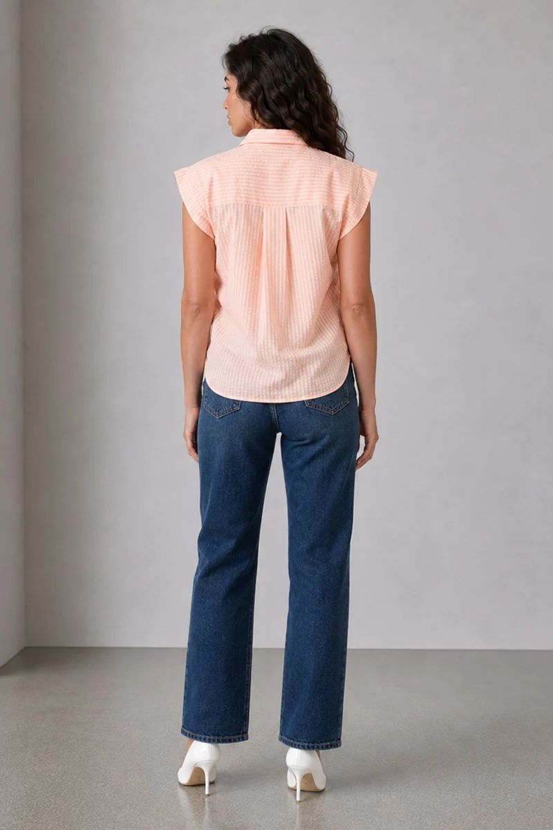 Liso|100% Cotton Ruched Shirt