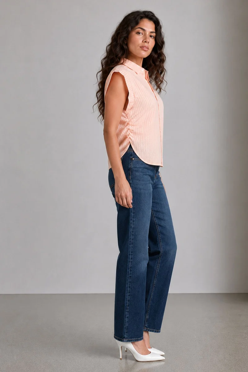 Liso|100% Cotton Ruched Shirt