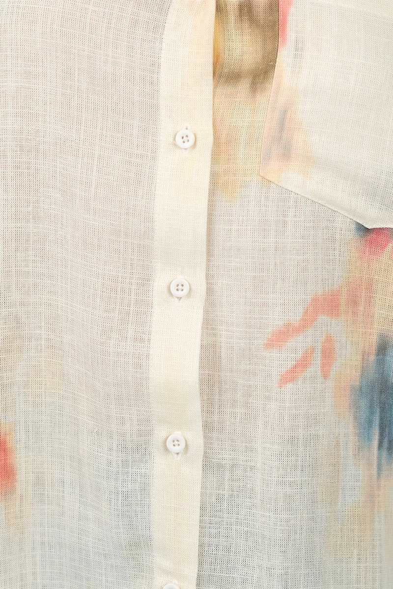 Leni|Linen Button Down Oversized Shirt