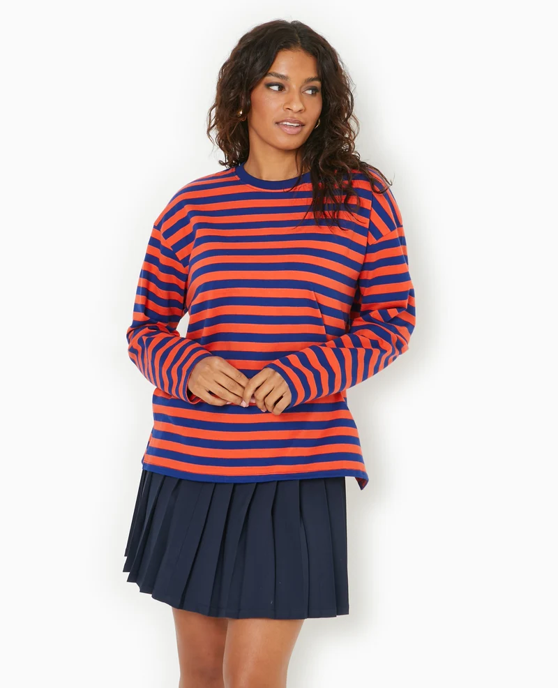 Marinière oversize manches longues