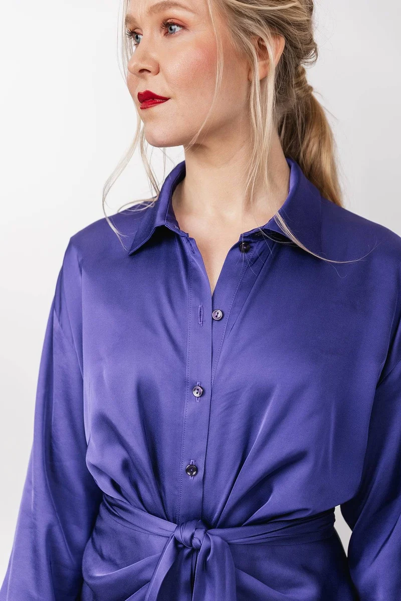 Patron de couture PDF | Robe chemise froncée Ilta | Named Clothing