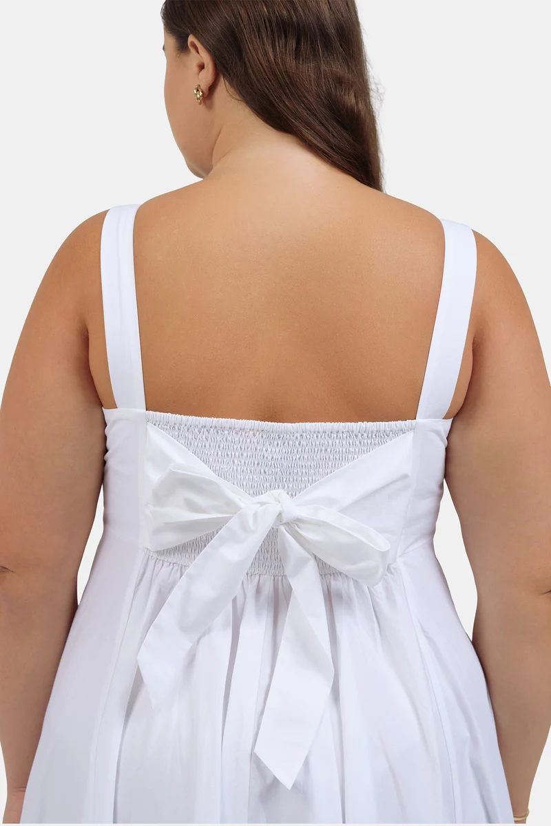 Canan|100% Cotton Fit And Flare Dress With Bow