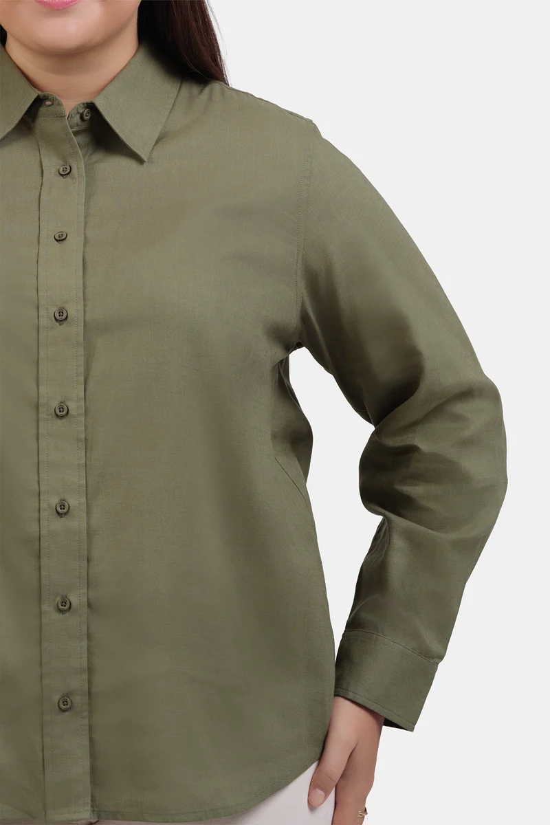 Zeynil|Lyocell Button-Down Shirt