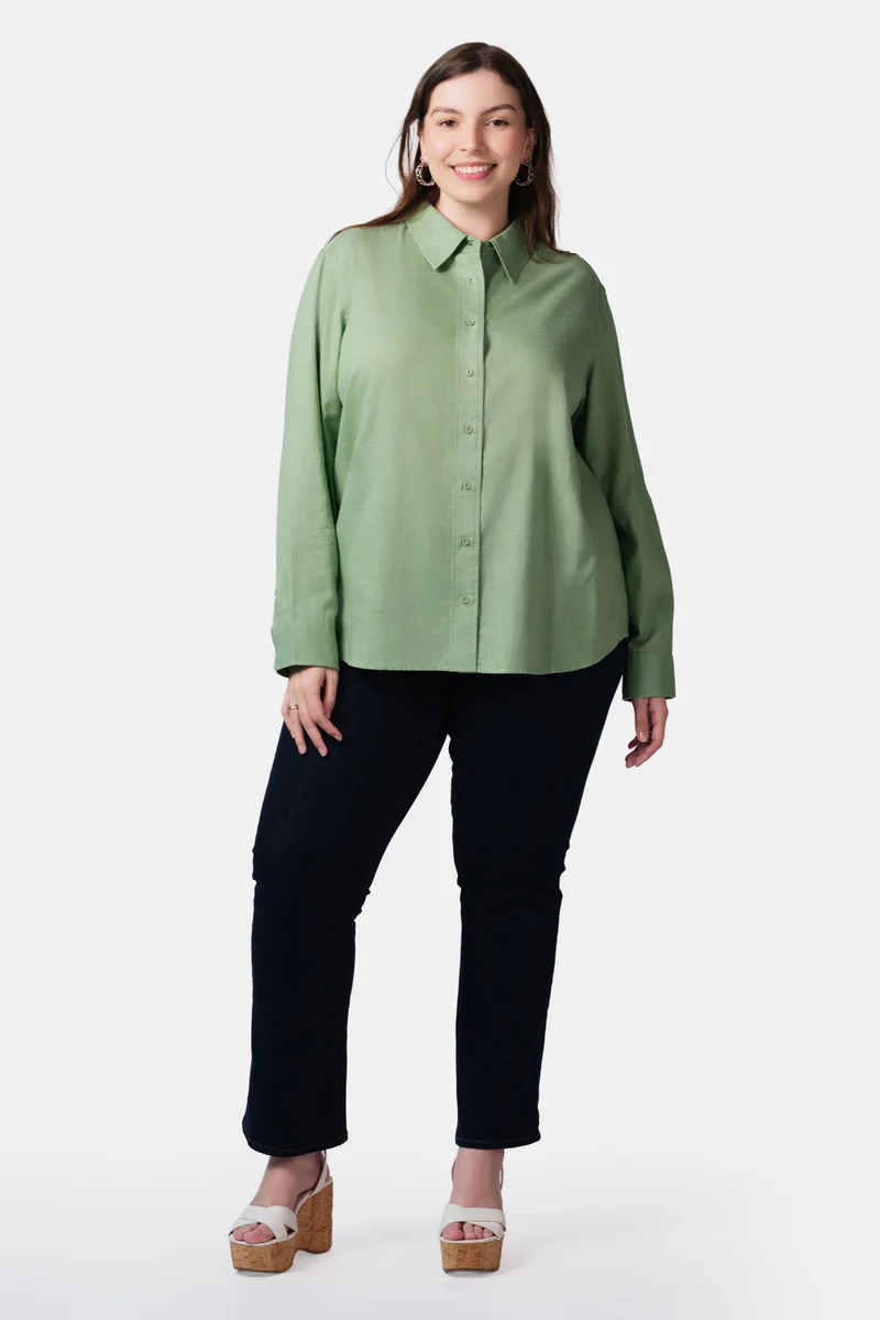 Zeyna|Lyocell Button-Down Shirt